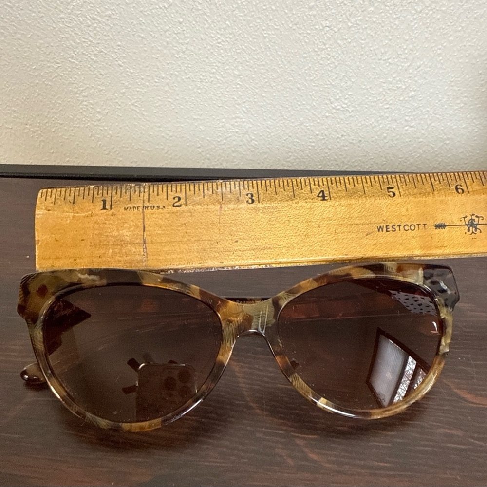 Patricia Nash Tortoise Shell Cat Eye Sunglasses - Size 55-16-145 - Picture 7 of 7